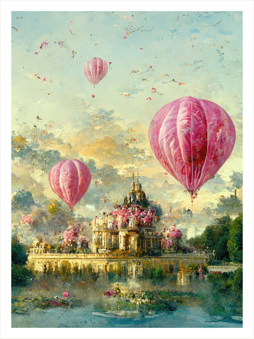 Pink Hot Air Balloons (Fine Art Print)